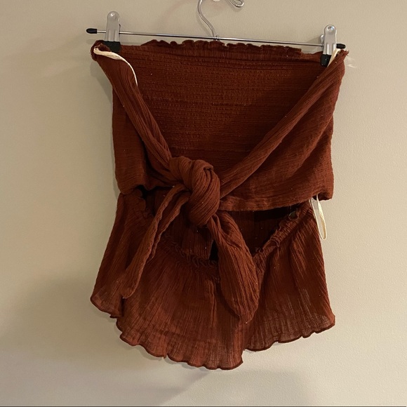 Free People Reversible/Adjustable Bandeau Blouse - Picture 5 of 7